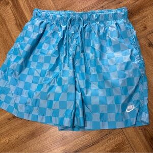 Nike Men’s Blue Checkerboard Shorts